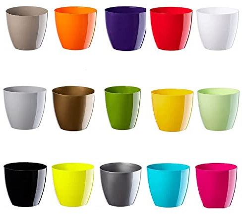 Waste Paper Basket Dust Bin Round Plastic Step Office Bathroom 2 Sizes 20 Colour (Fuchsia)
