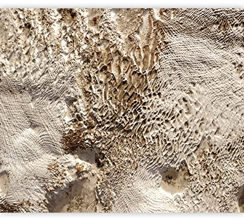 murando - Vlies Fototapete Betonoptik 450x315cm Foto Tapete Wohnzimmer Vliestapete XXL Motivtapeten Bildtapete 3d Effekt Wand Dekoration - Abstrakt Steinoptik 3D Effekt beige f-B-10041-a-a