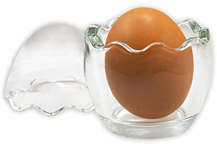 Glass Magic Egg Peeler, Improved Design, Durable, Egg Separators, Eggshell Remover for Hard boiled eggs shell removal, Easy Eggshell Shaker, Saves time, Super Convenient Transparent