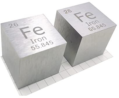 嘉信誉 Eisen (Fe) Dichtewürfel, Laborqualität, präzise über 99,9 % hochrein, verwendet für Laborversuche, persönliche Hobbys und Sammlungen (Größe: 2,5 cm, Farbe: matt)