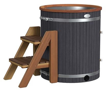 Ice Bath Tub | Cold-Plunge Therapy | Cold Plunge Tub | Up-Right Ice Bath | 118 Gallon Water Capacity | Steps & Cover Included | 37.5 x 33.25