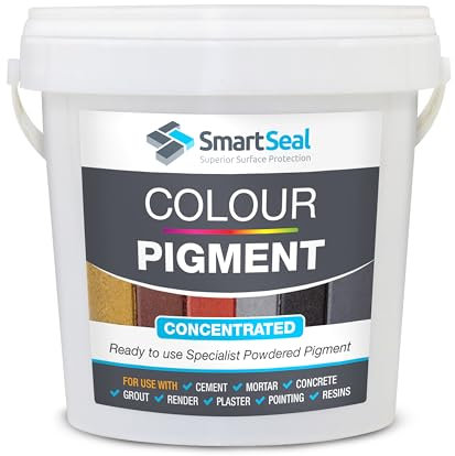 SmartSeal Concentrated Colour Pigment (Slate Grey 500g) – Ready-to-use Concentrated Pigment Powder – Perfect As Cement Dye, Concrete Dye, Grout, Render, Plaster, Pointing & Resins