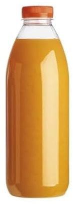 emballage garrigou lot de 20 grandes bouteilles réutilisables Jus de Fruit en plastique Transparent avec bouchons oranges inviolables - 1L Bouteille à Jus de Fruits, smoothies,boissons, soupes
