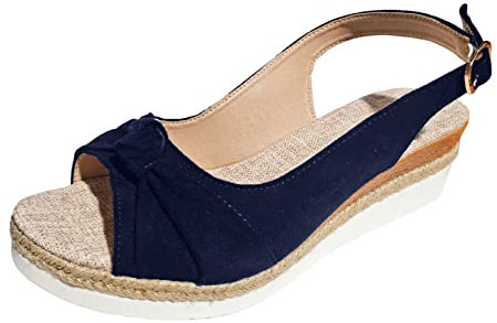 TYUIOP weisse sandalen damen pantoletten mit fussbett absatz sommer bequem elegant leder strand schuhe freizeit flach sandalette größe 34-44