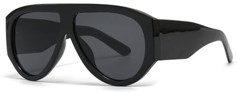 VueLux Vintage Sonnenbrille Ovale Übergroße Pilot Brille UV400 Schutz für Damen Herren