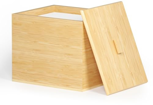 Porte-serviettes jetables en bambou pour une peau propre, organisateur de rangement de serviettes de salle de bain, boîte à serviettes, porte-serviettes pour le visage (serviettes non incluses)