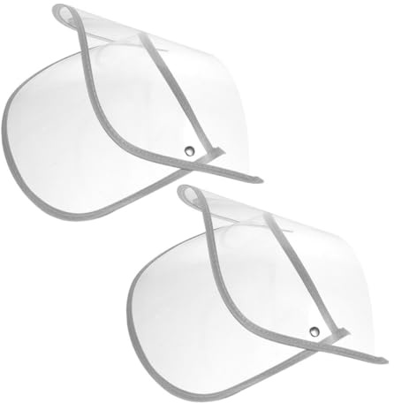 Transparenter Regenmantel Visier 2 Stück Kunststoff für Outdoor Reisen | Durchsichtige Sicht, Regendichtes Schirmdesign, Hält Trocken bei Regen und Unterwegs