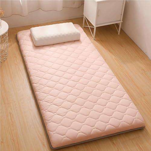 WNRLL Colchón de futón japonés, Relleno de algodón Individual, Doble, Enrollable, Plegable, colchón portátil para Dormir para Suelo, Cama de Invitados,6,100x200cm