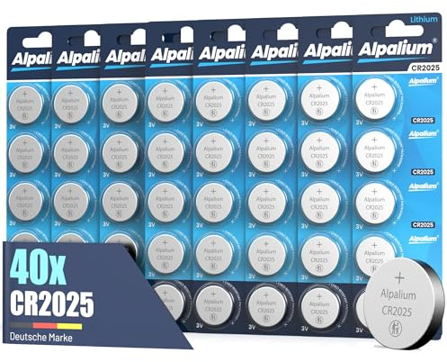 CR2025 Batterie Knopfzelle, 5er Pack, 3V Alpalium, Hohe Leistung für Fernbedienungen, Schlüsselanhänger, CPUs, tragbare und medizinische Geräte, CR 2025 Premium Qualität & Lange Lagerfähigkeit