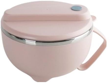 Bol à nouilles ramen, bol à ramen avec couvercle - boîte à lunch et tasse à soupe avec poignée | Bol japonais en ramen, bol à nouilles, cuisine à nouilles en acier inoxydable pour la maison, le bureau