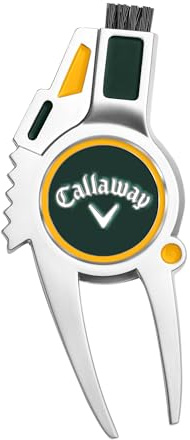 Callaway, 4-in-1, Golf, Pitchgabel, Reparaturwerkzeug, Grün/Gelb