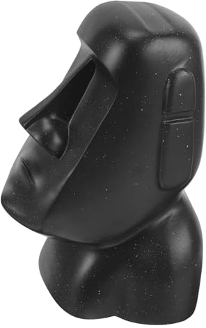 WESIEVYA Moai Taschentuchboxhalter Harz Kompakt für Zuhause Büro Schminktisch Dekorativ Robust