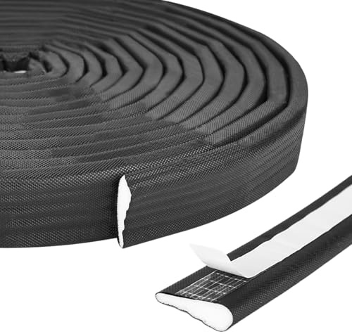 YYTECH 5M Joint de Porte et Fenetre Isolation Anti Froid, Joint de Porte Isolant Phonique, Joint de Portes D'entrée, Bande Calfeutrage Autocollante pour Colmater Interstice Porte et Fenêtre Noir