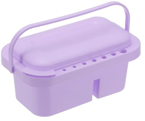 PATIKIL Paint Brush Cleaner, Paint Palette Brush Holder Organizer Art Painting Supplies with Handle for Acrylic, Watercolor, and Water-Based Paints, Purple