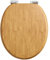 Pipishell O-förmiger Klodeckel mit Absenkautomatik Holz und glatten Metallscharnieren, MDF-Toilettendeckel mit langsamer Schließung, einfache Montage und Reinigung, passend für die meisten Badezimmer