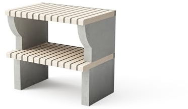 MAESTRO FERRETERO Movelar - Seitenständer Bailen Plus Modul für vorgefertigten Grill (weiß, grau - 86,5 x 58 x 58 cm) - Verwendung im Freien