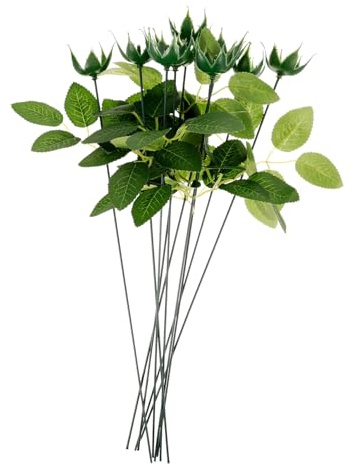 Cabilock Set Tiges et Calices de Fleurs Artificielles Plastique pour DIY Fournitures de Fleurs Fausses Réalistes pour Décoration Intérieure et Création