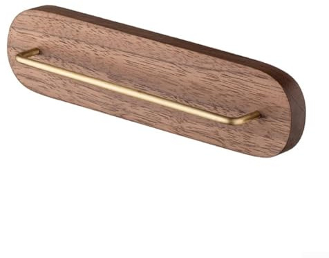 Supporto per filtro da caffè in noce, per filtri di carta a forma di cono, in legno e ottone, design liscio, mantiene i filtri asciutti e organizzati
