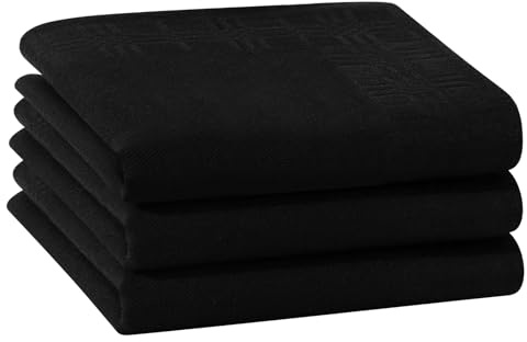 HOULIFE Black Men’s Handkerchiefs Soft Cotton Handkerchief Mens Hankies Set | Versatile Daily Accessory, Portable, Reusable