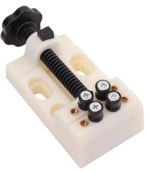 OSALADI Supporto Orologiaio in Lega di Alluminio Bianco, Morsetto Regolabile per Riparazione e Apertura Fondello Orologio, per Hobby e Riparazione Orologi da Polso