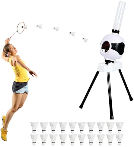 Hocomay Badminton slagmaskin, badminton träningsmaskin för inomhus och utomhus lekträning