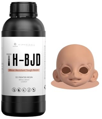 RESIONE Slitstark tuffa BJD-harts – icke-gul 3D-skrivarharts i flera BJD-färger – 3D-harts med lång livslängd sprickbeständighet för 3D-tryck (tebrun) | Slitstark, icke-gul, flera BJD-färger, långvarig rivbeständighet