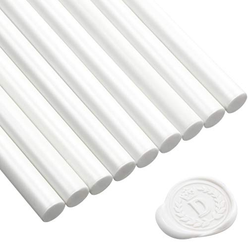 11 mm 15 Stücke Klebe Pistole Siegellack Wachs Sticks für Retro Vintage Wachs Siegel und Brief (Elfenbein Weiß)