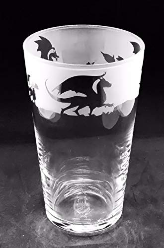 Dragon Frieze Boxed 1 Pint Conical Beer Glass