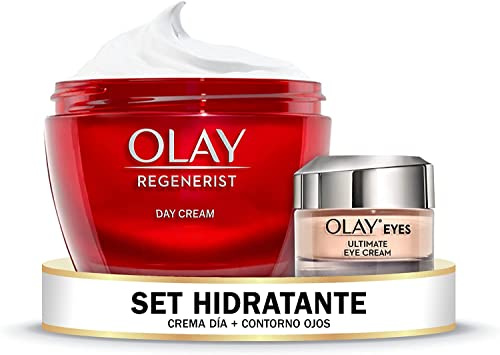 Olay Set Rutina Facial Hidratante: Crema día Regenerist + Contorno de Ojos