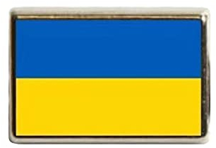 Ukraine Flagge Brosche Pin Broschennadel Ukrainische Fahne Anstecknadel für Kleidung Pullover Hemd Rucksack Zubehör (2 Stück)