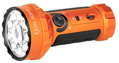 OLIGHT Marauder Mini Torcia Professional Power LED, Max 7000 Lumen, Impermeabile IPX8,5 Modalità, Proiettore, Riflettori e Torcia LED RGB USB Ricaricabile ad Alta Potenza per Escursioni, Campeggio