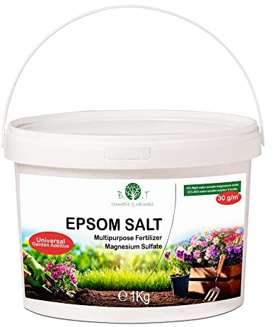 B.O.T Cosmetic & Wellness - Bittersalz 1000g | Natürliche Pflanzenpflege | Reich an Magnesium, Eisen | Stärkt Pflanzen | Verbessert Farbgebung | Reguliert pH-Wert