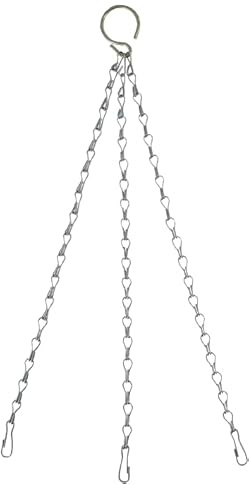 PNJB, 2x Garden Metal Hanging Basket Chain, Flowerpots for Hanging, Indoor and Outdoor Garden Decoration Silver, Planters, Decorative Ornaments, Holder for Outdoor Garden House-14 Inch.