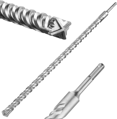 KapStrom SDS Plus-Verlängerungsschaft für Hohlkernbohrer, 600 mm lang mit M22-Gewinde, Zentrierbohrer und Halteschraube