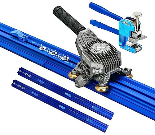 Ceramic Tile Cutter for 2.2m/2.3m/3m/3.8m Large Ceramic Porcelain, Latest Professional Large Format Tile Cutting Machine Manual Tile Cutter with Build-in Suction Cups Tile Push Knife Tile plier 3.8m