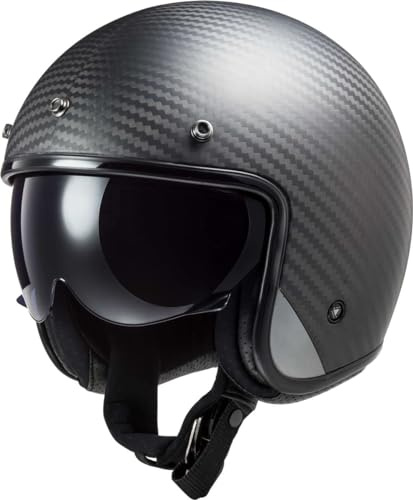 LS2, Jet-Motorradhelm BOB II CARBON Matt Carbon, L