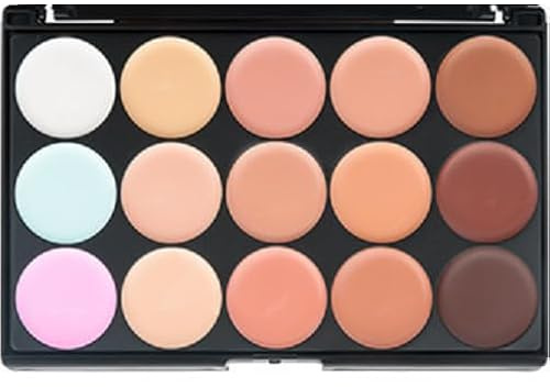 15 Colours Cream Concealer/Corrector/Foundation/Highlight/Face Contour Camouflage Palette Dull/Redness Skin/Black Circle kit set (#1)