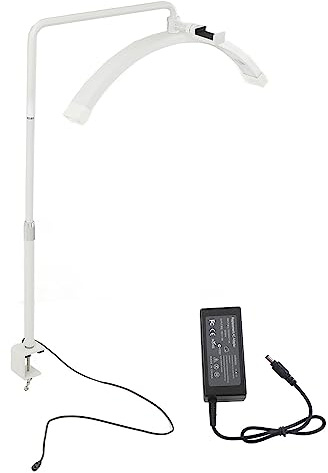 Luci a Mezzaluna, Lampada a Mezzaluna da 1700lm, Altezza Regolabile, 5600K, 35W, per la Cura della Pelle (Spina europea)