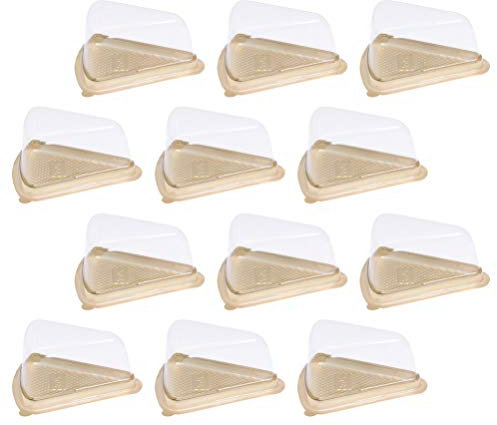 Contenitori for cupcake 100 pezzi Scatole for dolci da dessert triangolari trasparenti Contenitori in plastica usa e getta da asporto Scatole da dessert triangolari for cheesecake, torta, fetta di tor