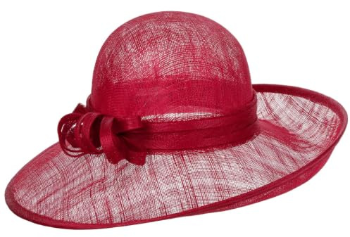 Seeberger Leavica Damenhut mit Schleife Sinamayhut Strohhut Anlasshut Damen - Ripsband Sommer Frühling-Sommer