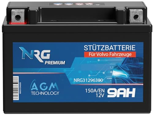 NRG PREMIUM Stützbatterie 31296300 9Ah 12V Backup Batterie AGM start stop ersetzt 509106013 AUX9 EK091 59000