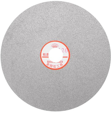 sourcing map Diamond Sanding Grinding Disc, 8-Inch (200mm) Grit 120 1 Arbor Hole, Flat Lap Disk Polishing Discs Abrasive Wheel for Gemstone Tile Porcelain Glass Stone Metal