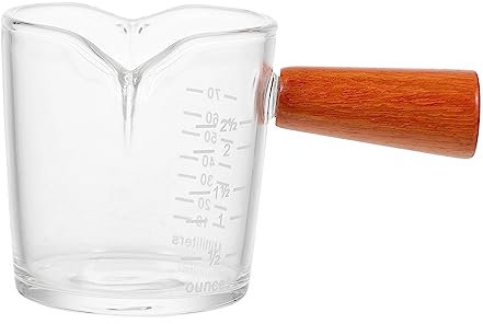 Amosfun 2 Pièces Coupe collegue cafe milka mug verre café lor pot à crème verre doseur mini tasse à mesurer tasses à café sirop tasse de pichet à domicile tasse à café Un verre Transparent