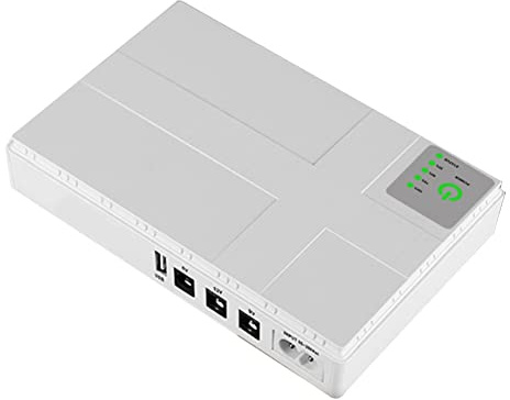 Eighosee 5V 9V 12V Mini UPS Fuente de AlimentacióN Ininterrumpida USB 10400MAh BateríA de Respaldo para WiFi Router CCTV (Enchufe de la UE)