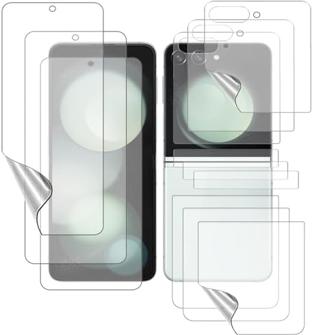 Arrivly 3 Pack Schutzfolie für Samsung Z Flip 5 Folie Displayschutzfolie Panzerfolie Blitzaufnahmen Full Cover Hülle Kompatibel Blasenfrei Schutzfolie [Kein Glas] für Samsung Z Flip 5