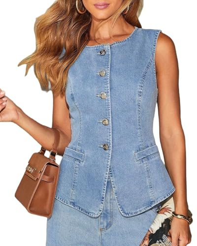 Cenei Damen Jeansweste Blau Weste M