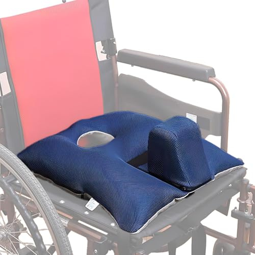Coussin De Fauteuil Roulant Antidérapant Pour Personnes Âgées, Coussin De Siège Compensé, Soulagement De La Pression Et Prévention Des Chutes, Avec Sangles De Sécurité Réglables, Pour Les Patients