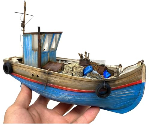 Fischerboot, Fischkutter als Laser Cut Bausatz aus Holz zum selberbauen im Maßstab 1:35