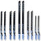WUSJCOF 10 pièces Professionnel Jeu de lames de scie sauteuse à emmanchement T, lame bois et métal, avec boîte en plastique, T144D/T244D/T344D/T101D/T101AO, pour panneau de particules, contreplaqué