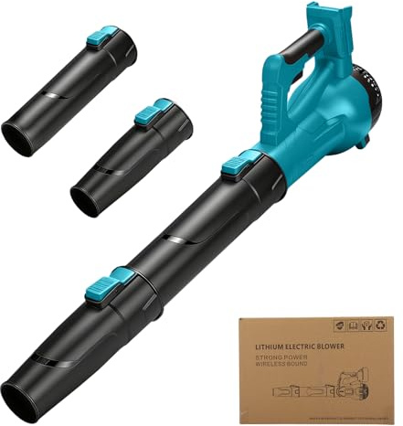 Soplador De Hojas Inalámbrico Compatible con Makita 18 V Batería, 18000RPM, soplador de batería para Limpieza de Hojas, Pasillos Exteriores, Céspedes y Jardines Pequeños (sin Batería)